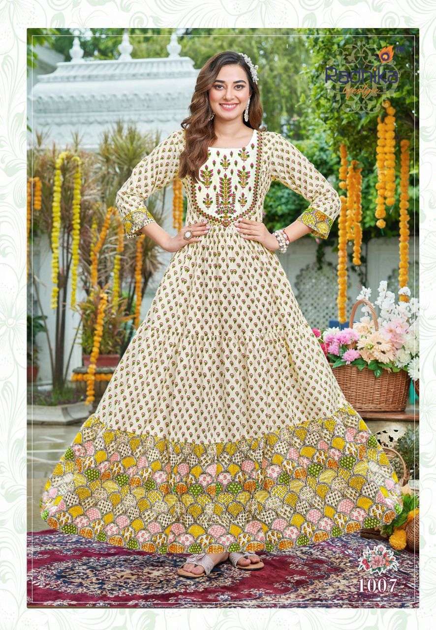 Gorgeous Floral Off White RG 1007 FVD - Indian Dress House 786