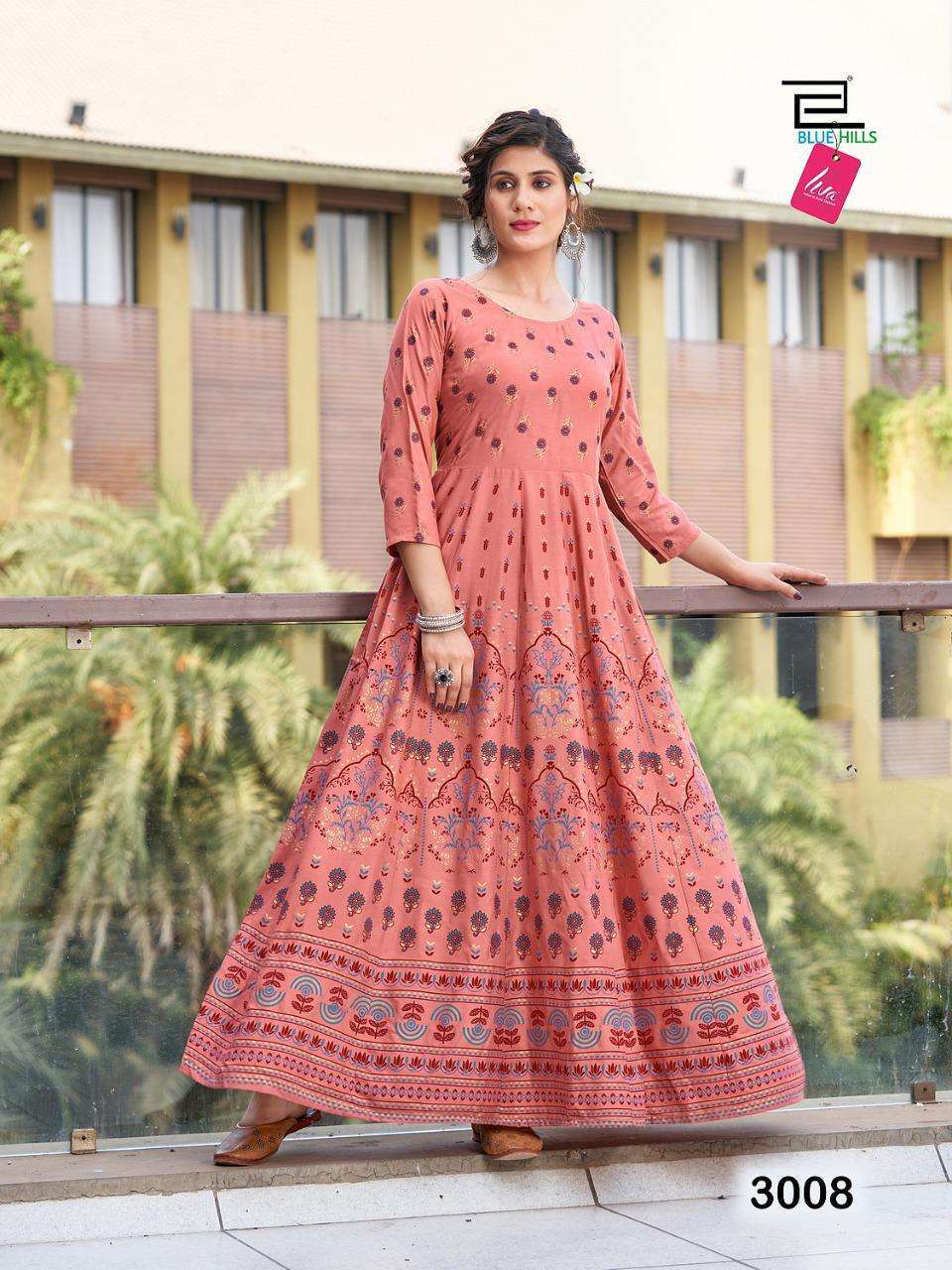 Gorgeous Floral Pink BH 3008 FVD - Indian Dress House 786