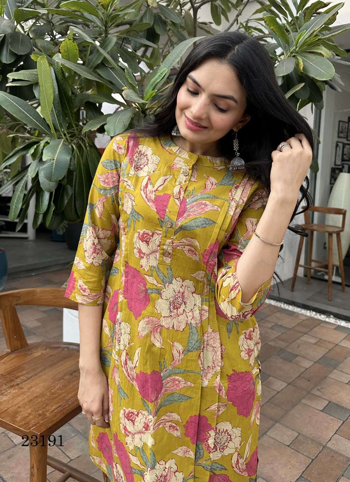 Gorgeous Floral Yellow IND FVD - Indian Dress House 786