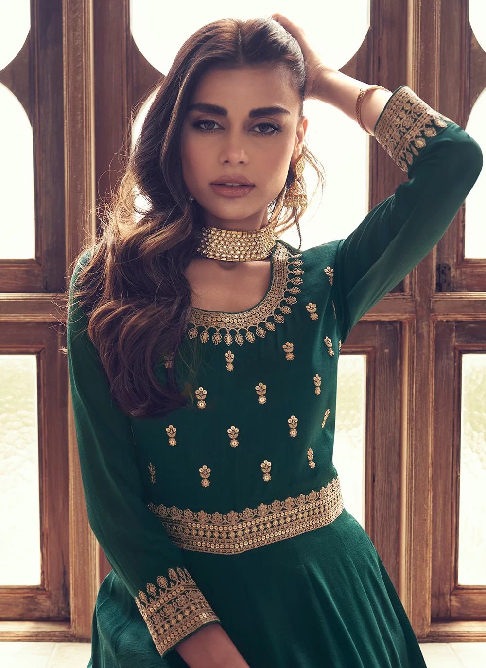 Gorgeous Green ASNJ - Indian Dress House 786