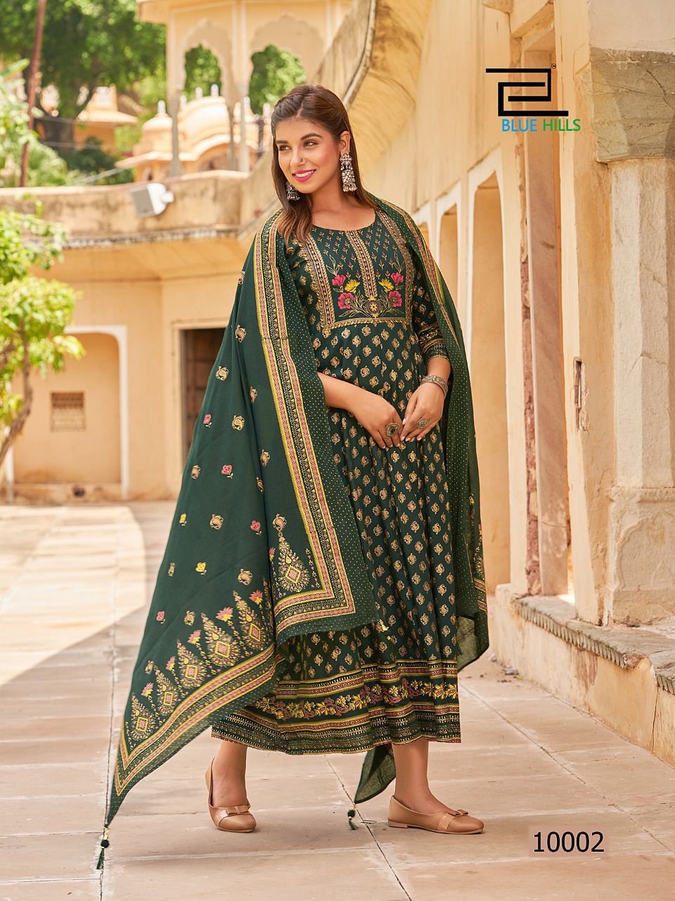 Gorgeous Green BHM 10002 FVD - Indian Dress House 786
