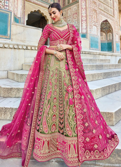 Gorgeous Green & Pink RRL - Indian Dress House 786