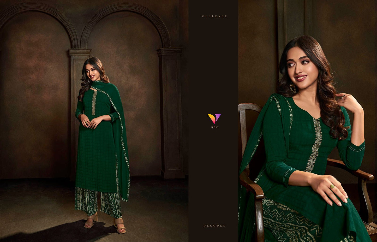 Gorgeous Green VTSK FVD - Indian Dress House 786