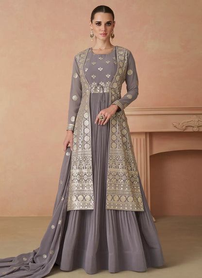 Gorgeous Grey ARAS - Indian Dress House 786