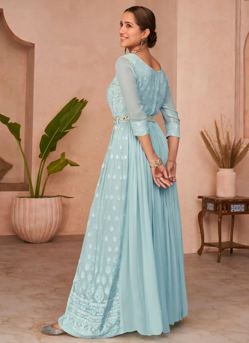 Gorgeous Light Blue SYO - Indian Dress House 786