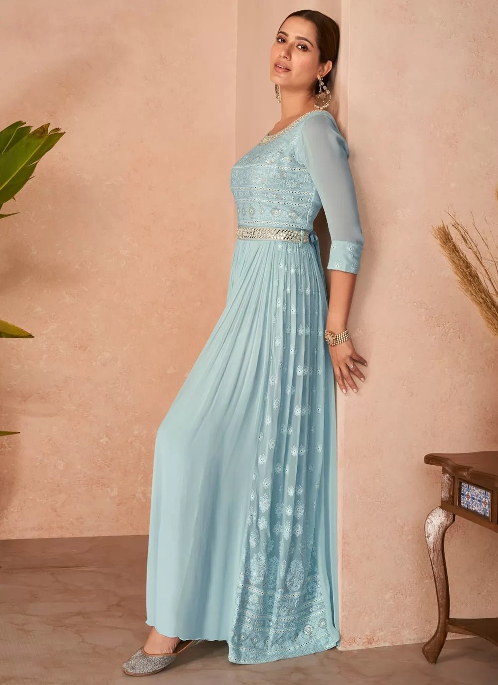 Gorgeous Light Blue SYO - Indian Dress House 786