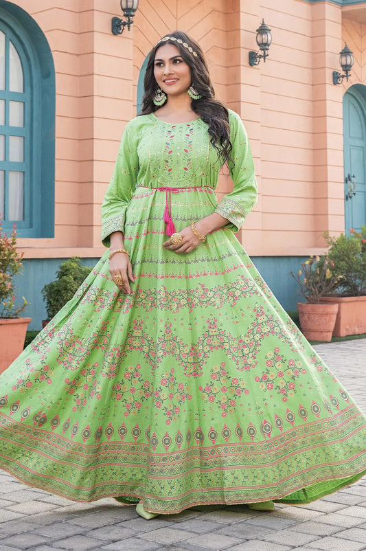 Gorgeous Light Green MIF 303 FVD - Indian Dress House 786
