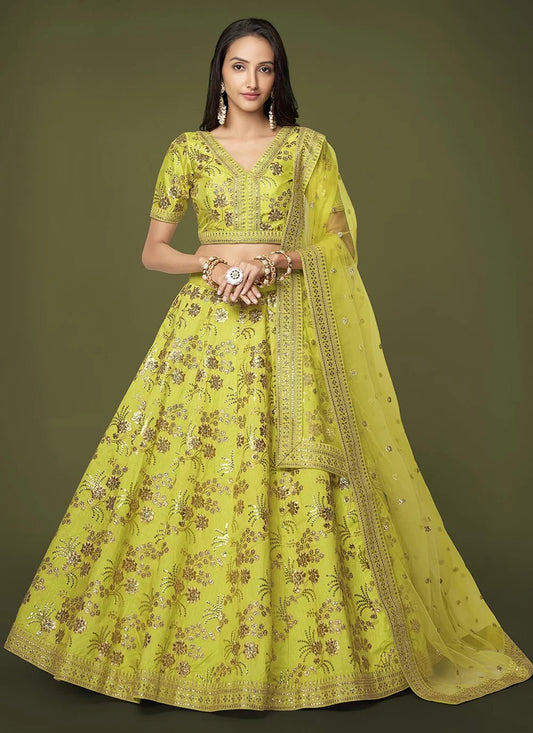 Gorgeous Lime Green ZHML - Indian Dress House 786