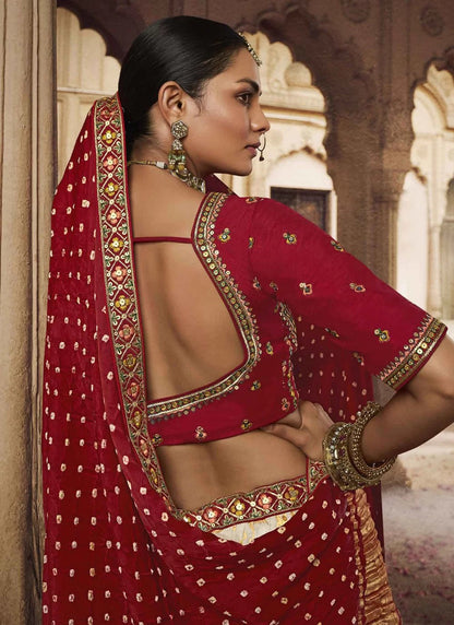 Gorgeous Off White & Red RWL - Indian Dress House 786