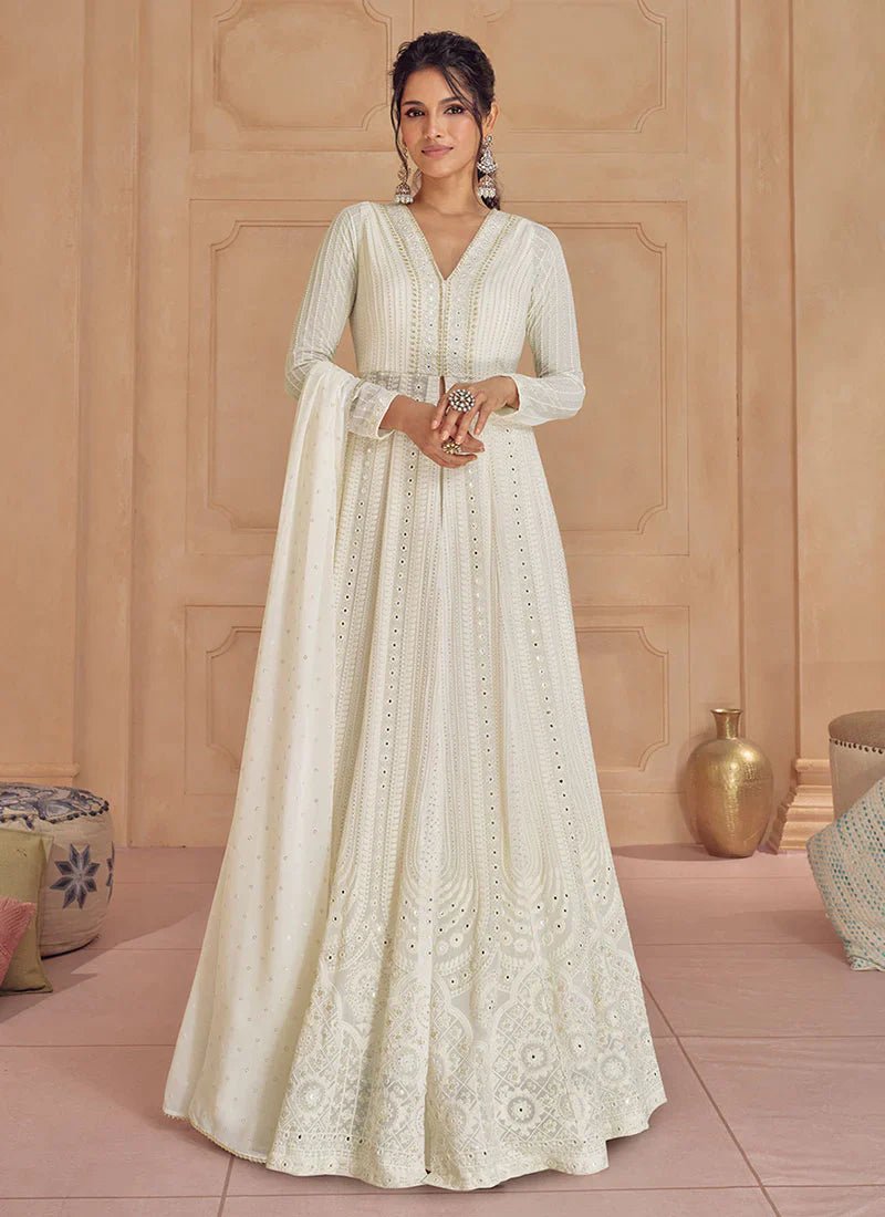 Gorgeous Off White SSA - Indian Dress House 786