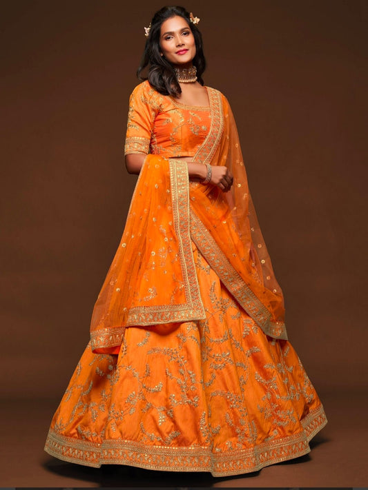 Gorgeous Orange ADL - Indian Dress House 786