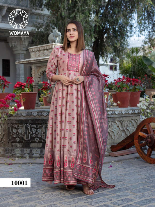 Gorgeous Pastel Rose Pink MC WAF 10001 FVD - Indian Dress House 786