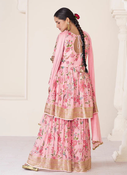 Gorgeous Pink Sharara SDP - Indian Dress House 786