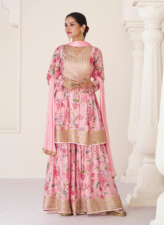 Gorgeous Pink Sharara SDP - Indian Dress House 786