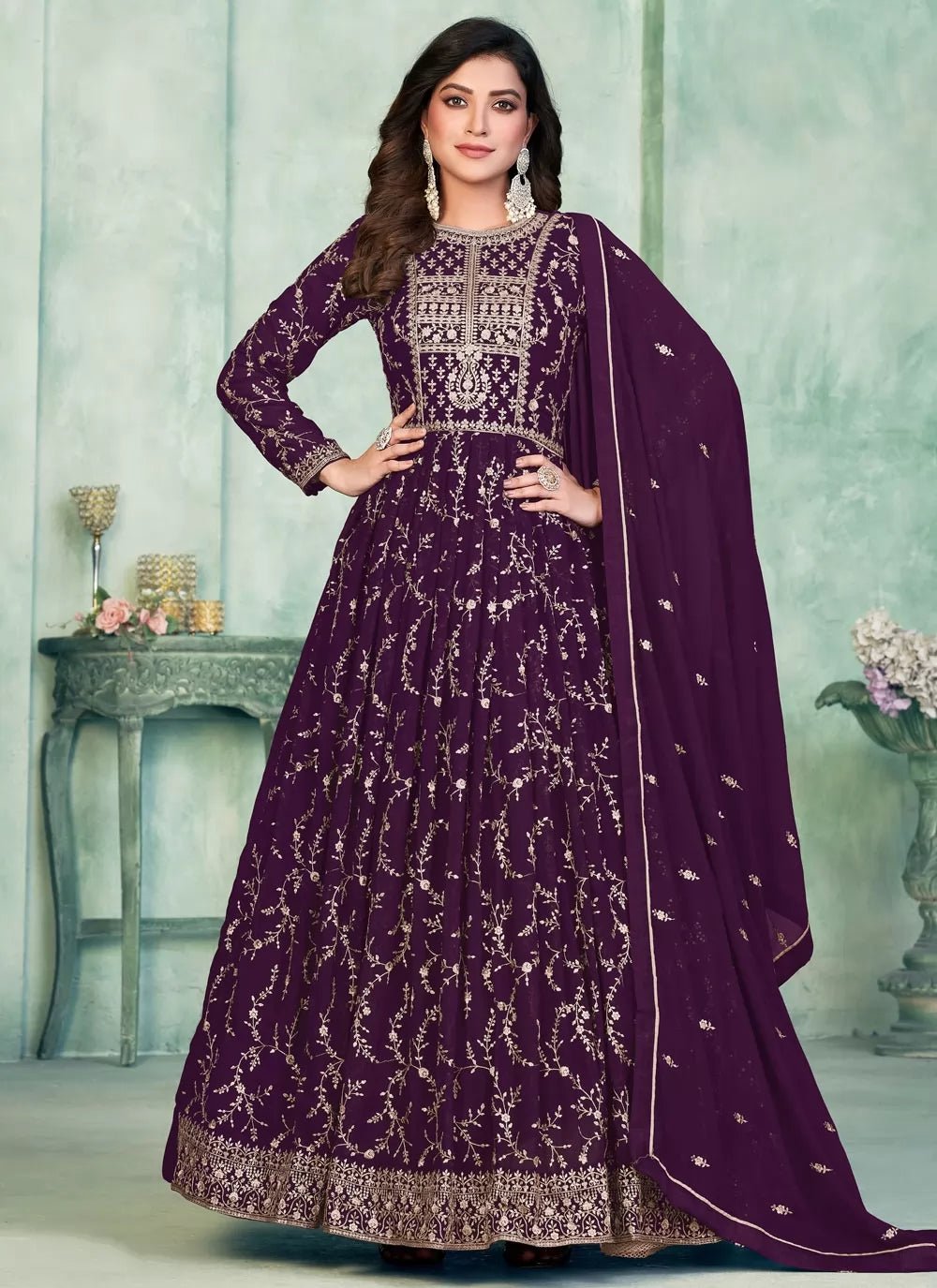 Gorgeous Purple ANJA - Indian Dress House 786