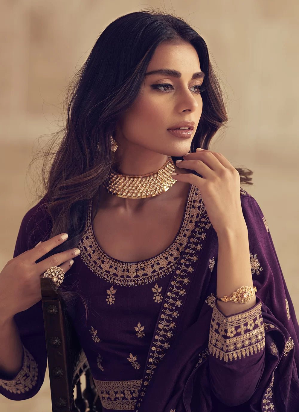 Gorgeous Purple ASNJ - Indian Dress House 786