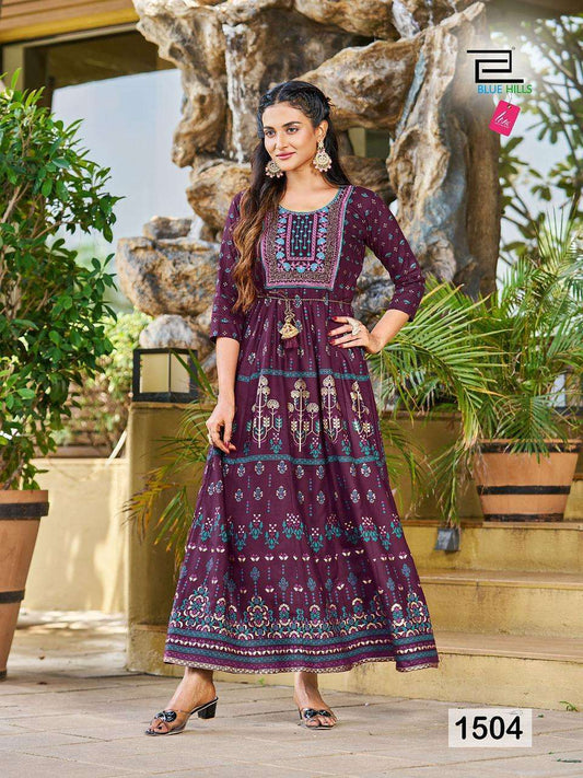 Gorgeous Purple BHD 1504 FVD - Indian Dress House 786