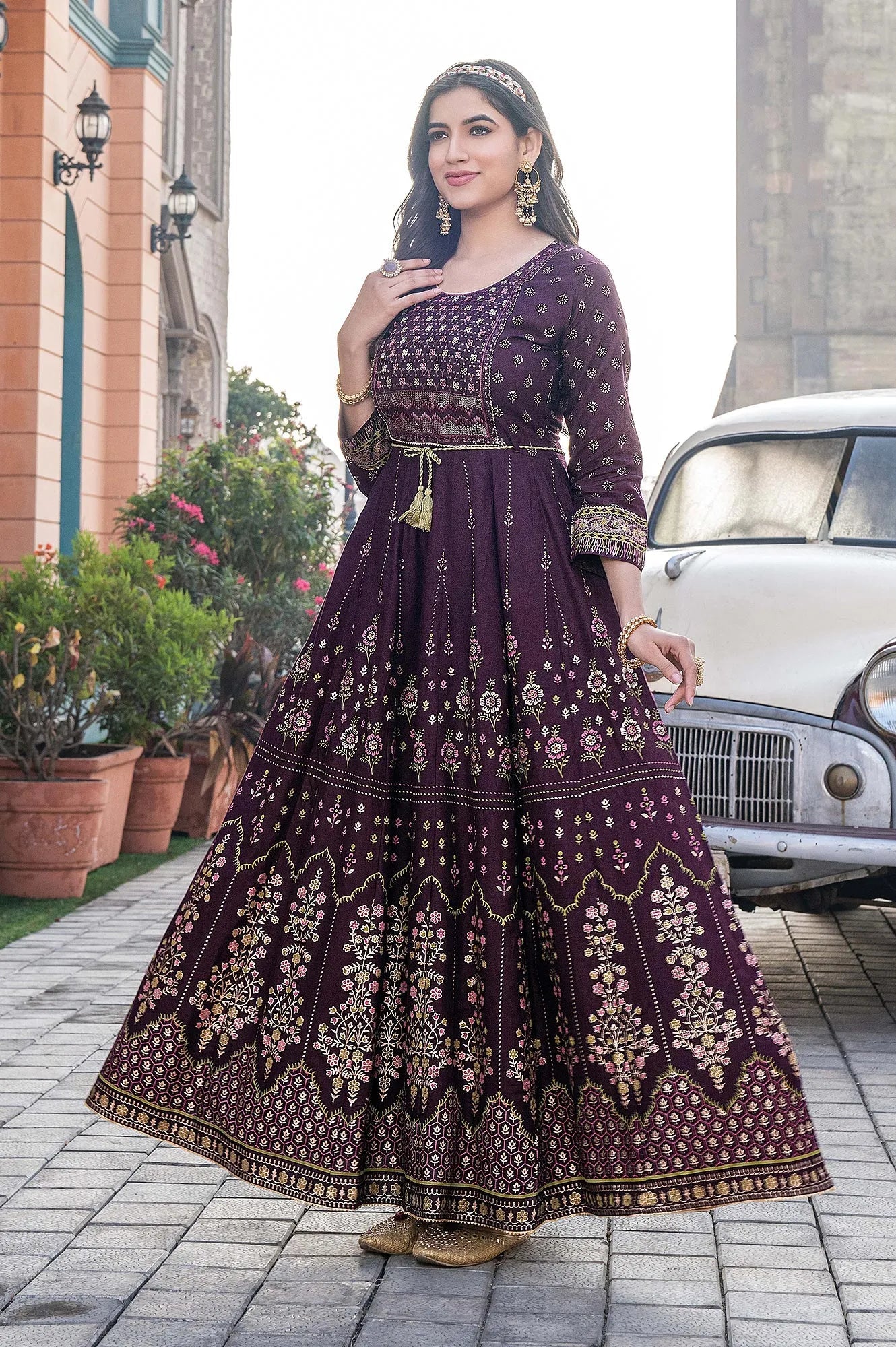 Gorgeous Purple MIF 307 FVD - Indian Dress House 786