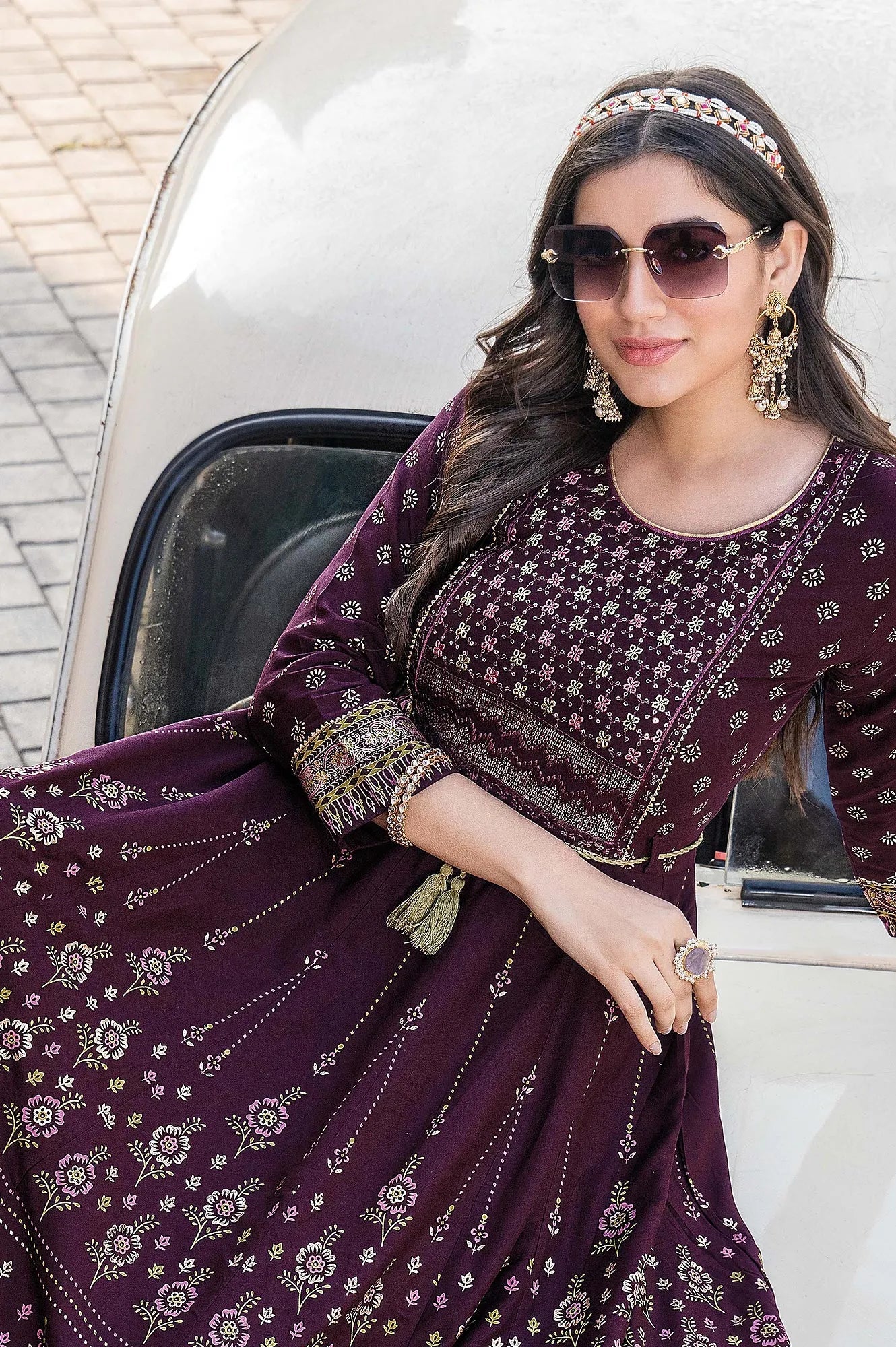 Gorgeous Purple MIF 307 FVD - Indian Dress House 786
