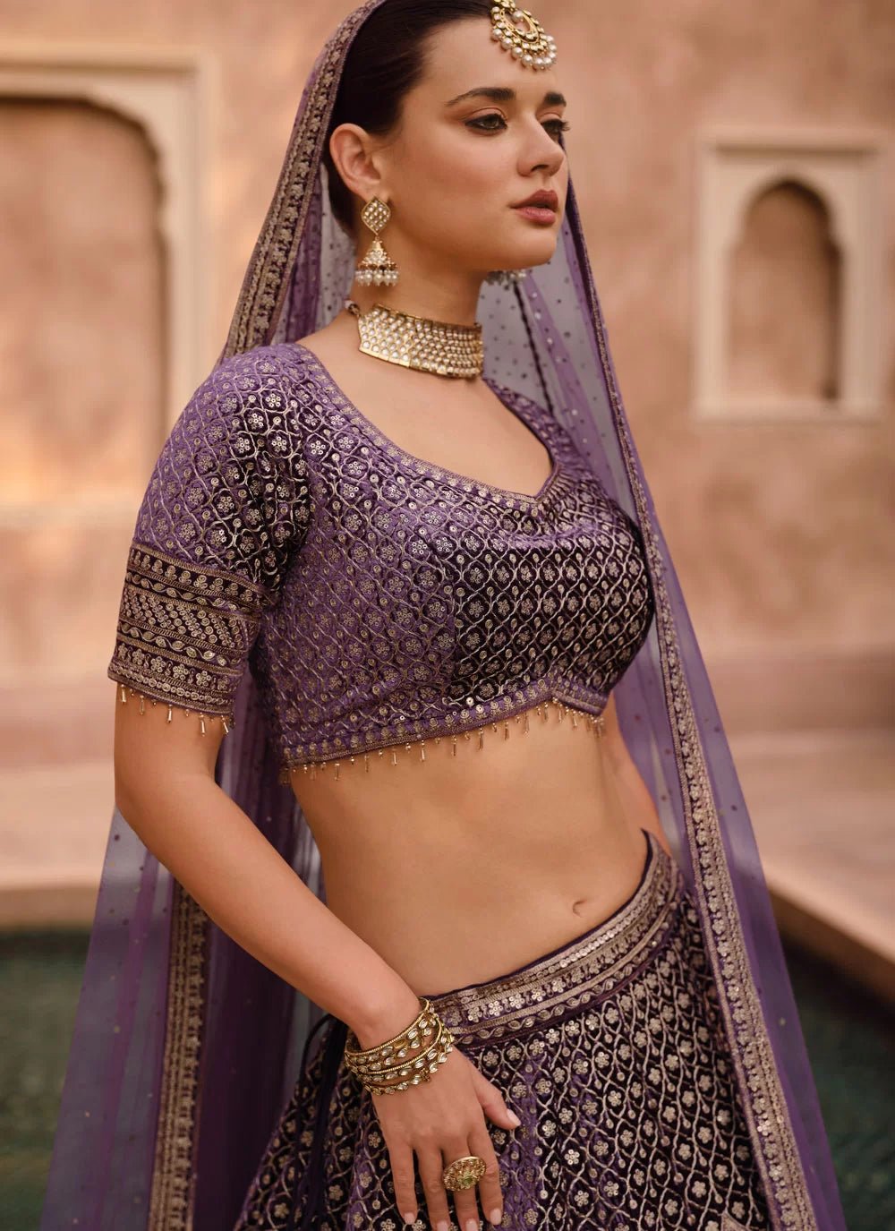 Gorgeous Purple SYHL - Indian Dress House 786