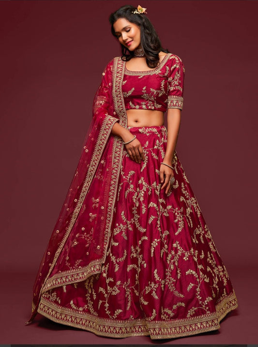 Gorgeous Red Floral ADL - Indian Dress House 786
