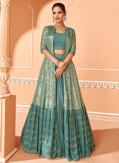 Gorgeous Sea Green SYPH - Indian Dress House 786