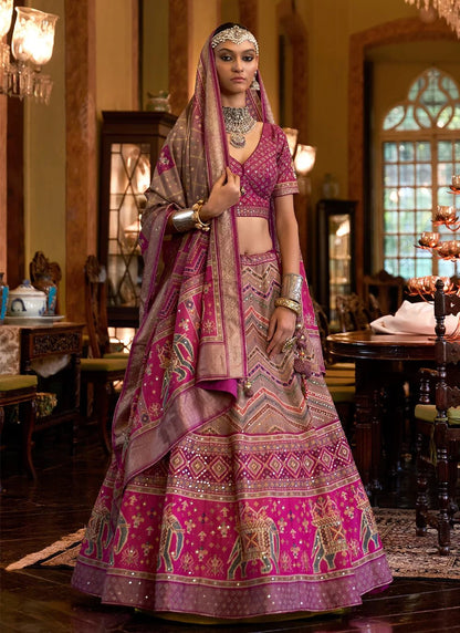 Gorgeous Striped Purple MC RWL - Indian Dress House 786