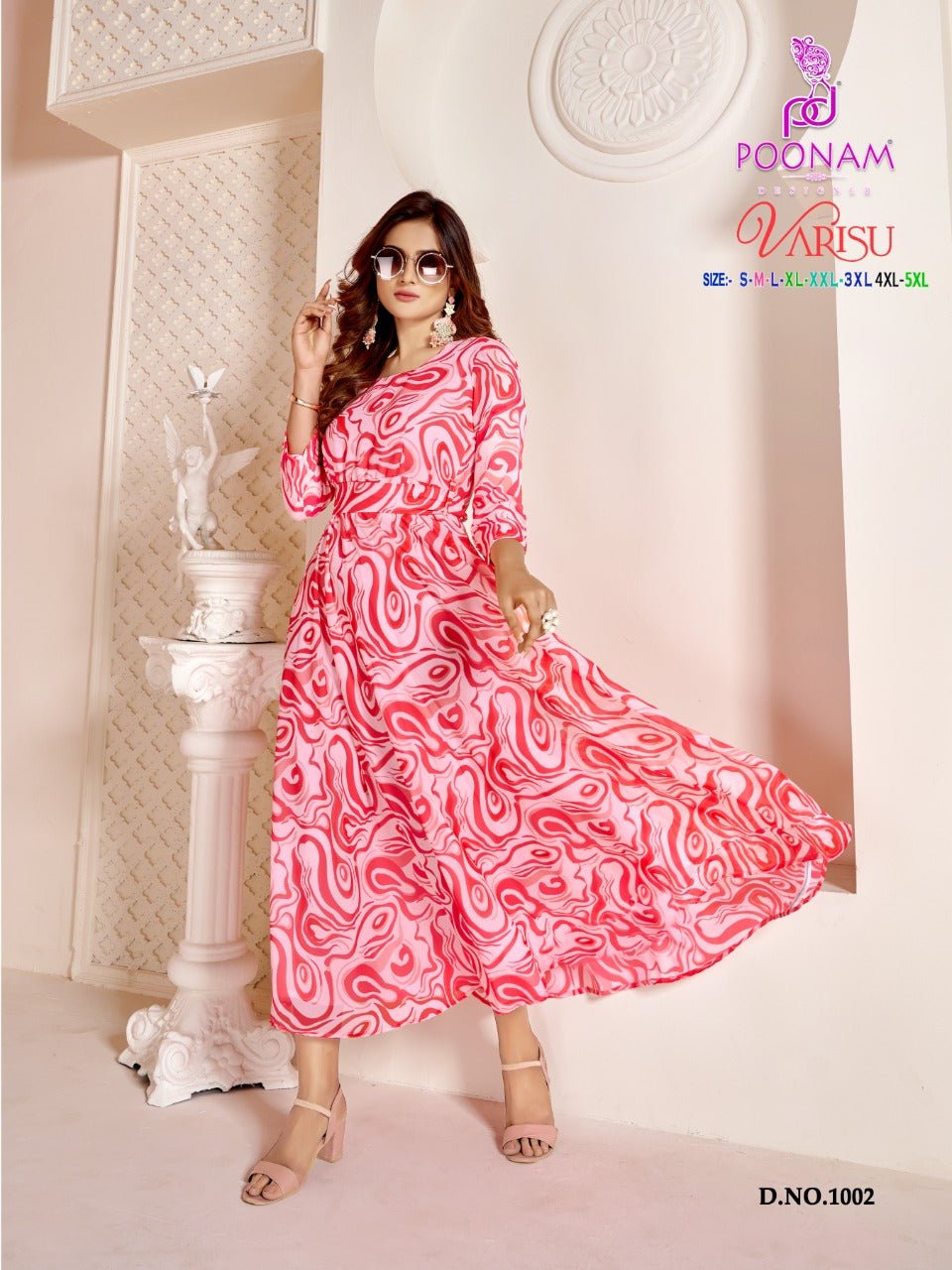 Gorgeous Swiggly Pink PSV 1002 FVD - Indian Dress House 786