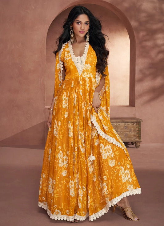 Gorgeous Yellow Floral SYS - Indian Dress House 786