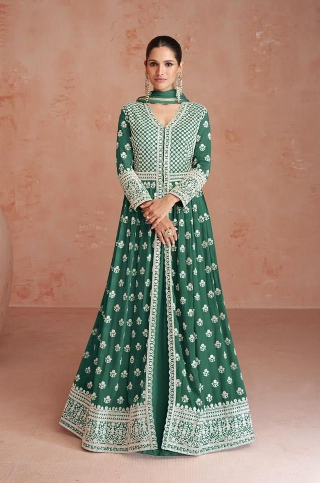 Gorgeoys Green AGO - Indian Dress House 786