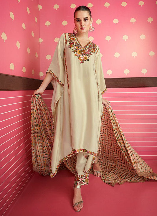 Gorgous Cream Kaftan SYA - Indian Dress House 786