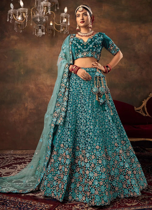 Gorgous Floral Blue PAL - Indian Dress House 786