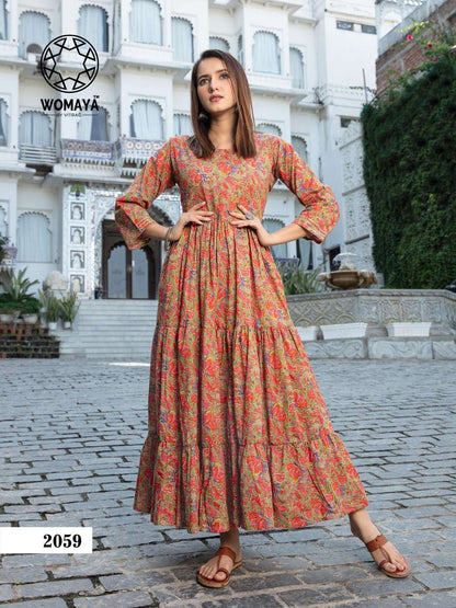Multi Color Floral WMV 2059 FVD - Indian Dress House 786