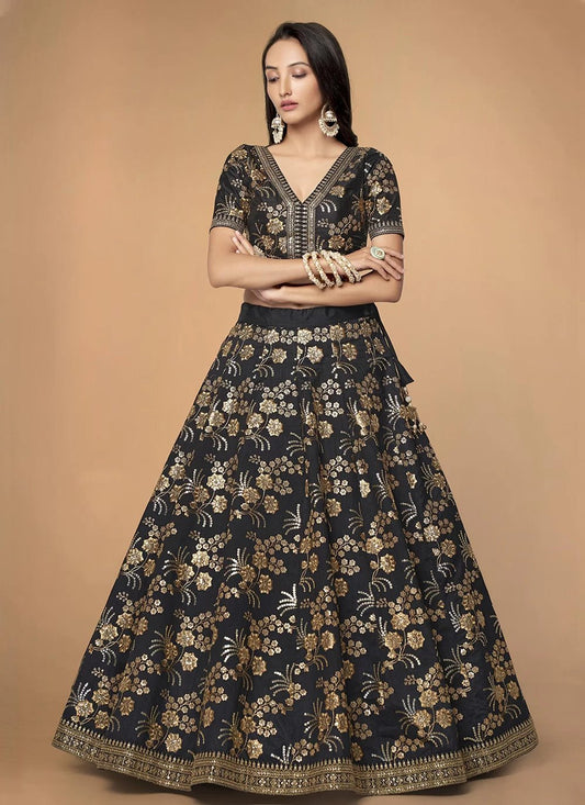 Ravishing Black & Gold ZHML - Indian Dress House 786