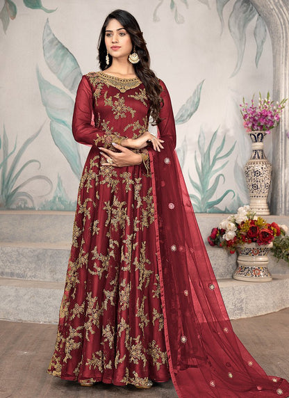 Ravishing Red Floral SW655 SWG - Indian Dress House 786