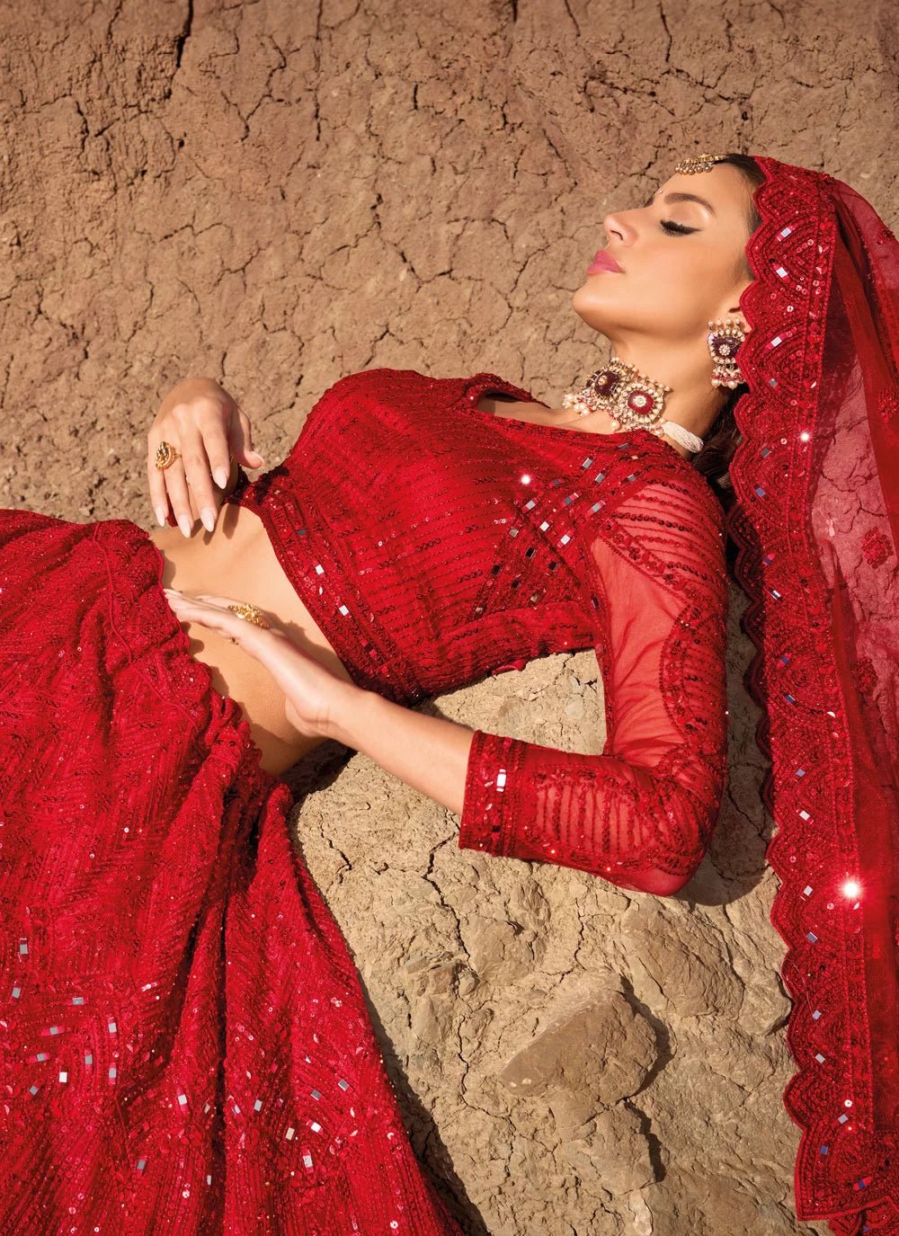 Ravishing Red MNL - Indian Dress House 786
