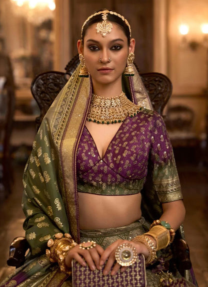 Royal Purple & Gold RWL - Indian Dress House 786