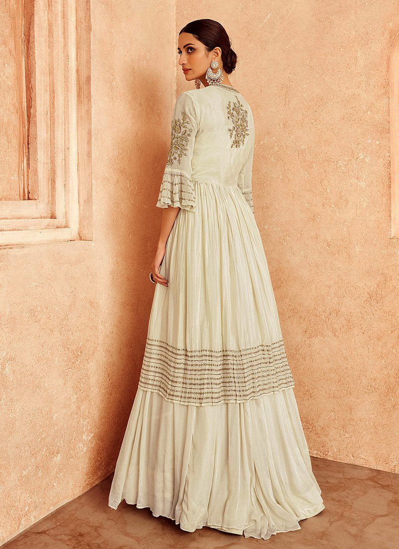 Stuning Off White SYT - Indian Dress House 786