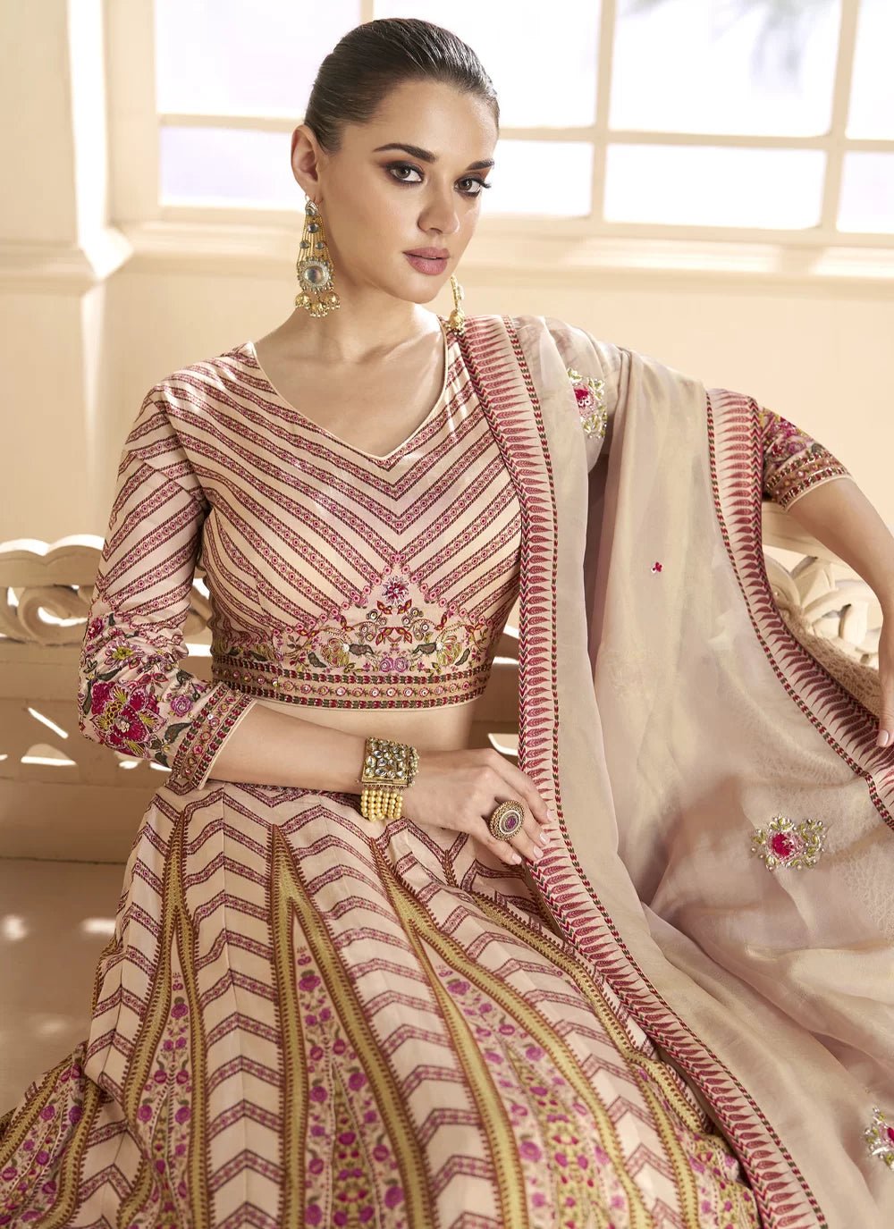 Stunning Beige SYRL - Indian Dress House 786