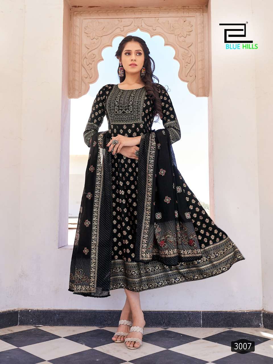 Stunning Black BHS 3007 FVD - Indian Dress House 786