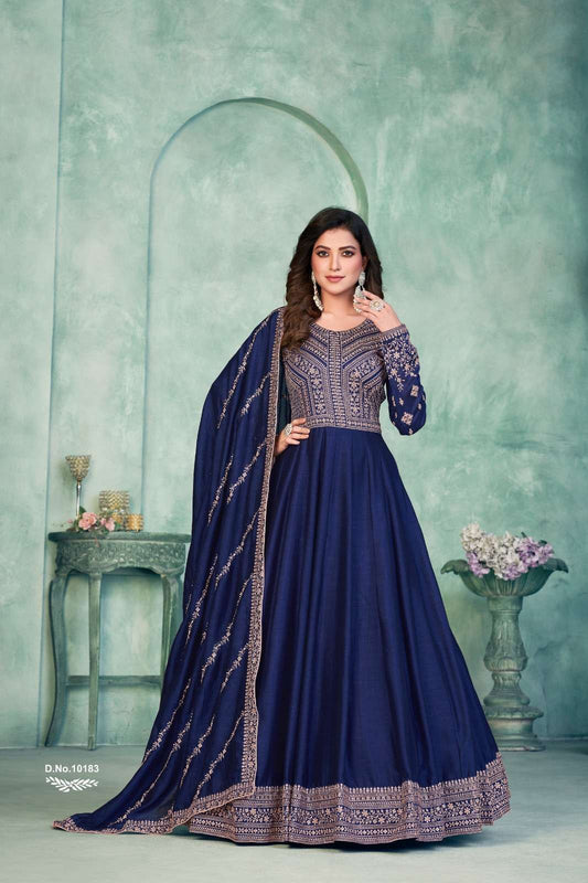 Stunning Blue ANJA - Indian Dress House 786