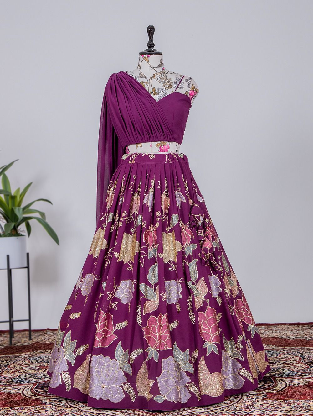 Stunning Floral AHVL - Indian Dress House 786