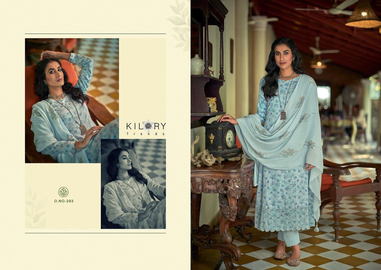 Stunning Floral Blue KTSK - Indian Dress House 786