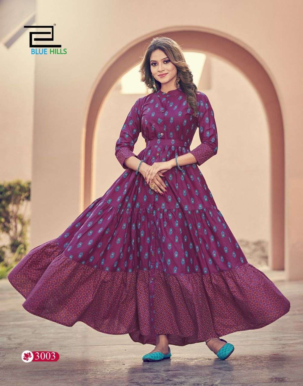 Stunning Floral Purple 3003 BHF FVD - Indian Dress House 786