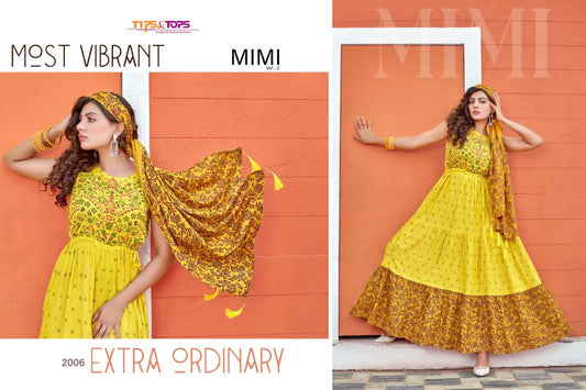 Stunning Floral Yellow TTM 2006 FVD - Indian Dress House 786