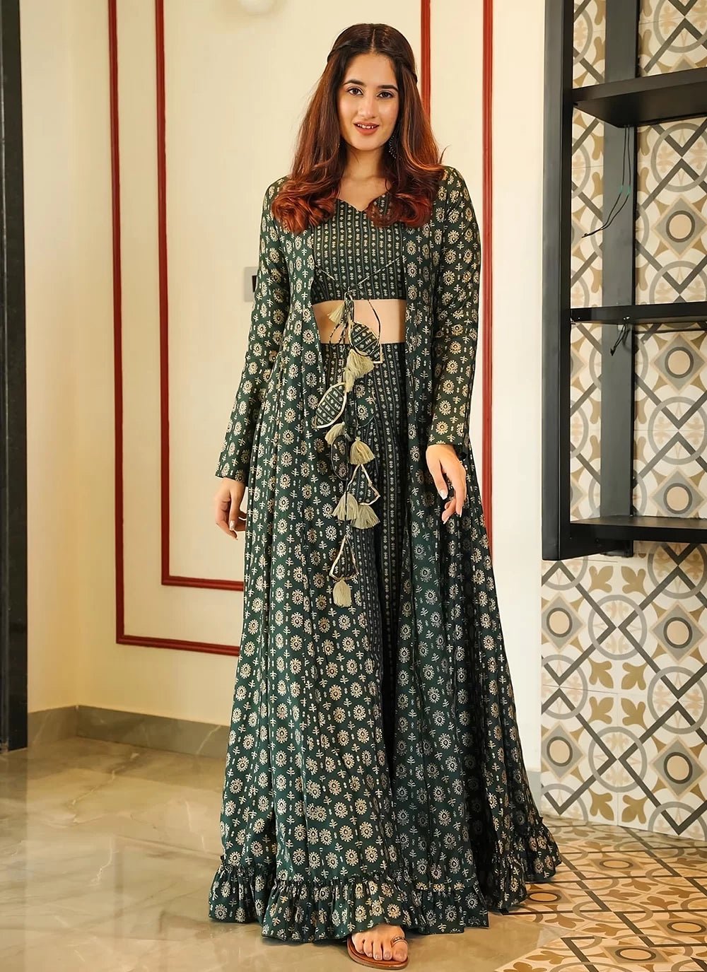 Stunning Green PRL INDO - Indian Dress House 786