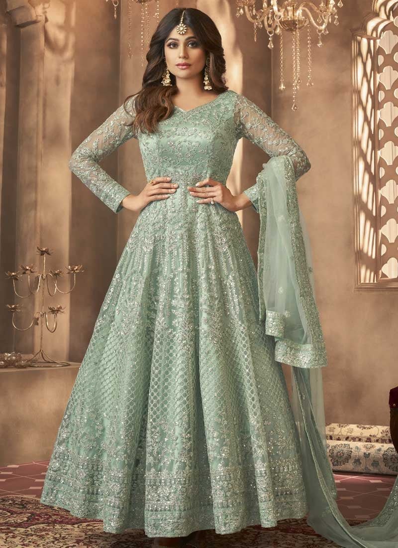 Stunning Mint Green AVC - Indian Dress House 786