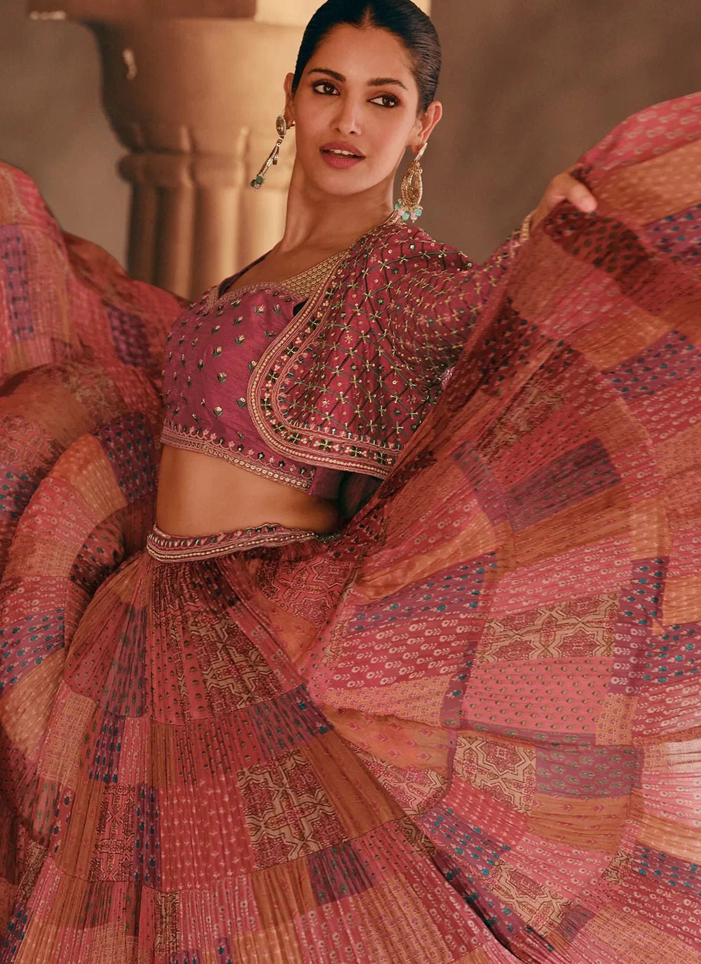Stunning Multi Color SDSL - Indian Dress House 786