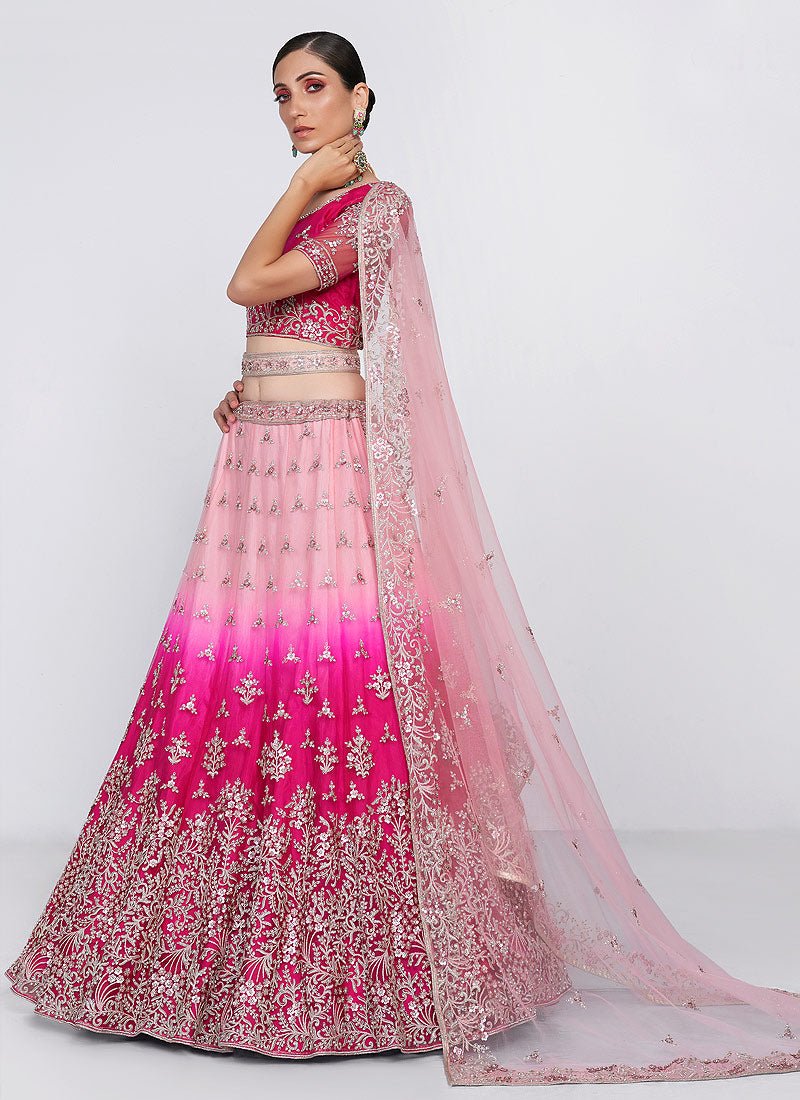 Stunning Ombre Pink ASH - Indian Dress House 786