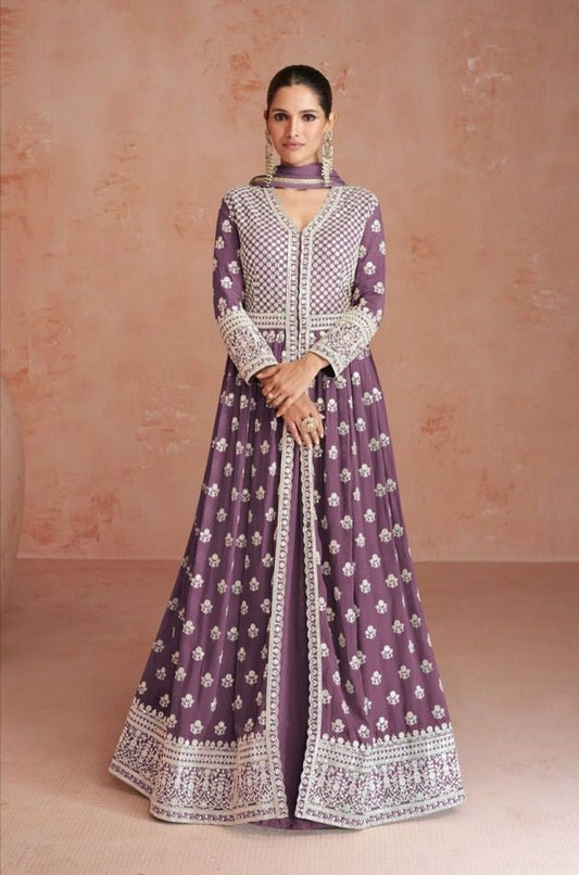 Stunning Puplre AGO - Indian Dress House 786